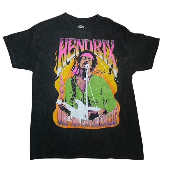 Jimi Hendrix TShirt Size L Black Graphic Are You Experienced? Authentic Band Tee - Picture 2 of 6